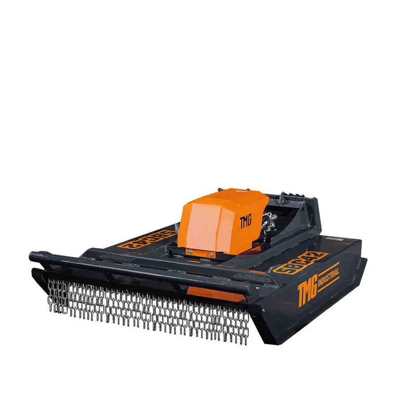 Mini Skid Steer Rotary Brush Cutter, 42" Cut Width, 2-½" Capacity, Hydraulic Motor, Toro Style Mount Plate,GMD-SBC42
