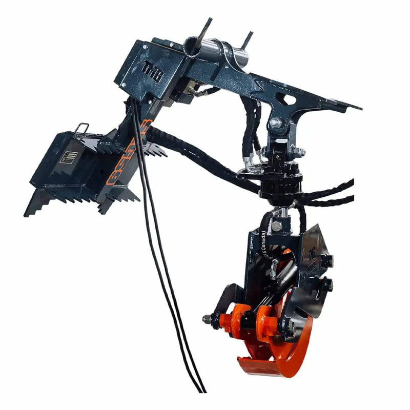 Mini Skid Steer Rotating Grapple, Toro Style Mount, 59" Grapple Opening, 1500 LB Lifting Capacity, 1.5-Ton Power Rotation, GMD-SLG59