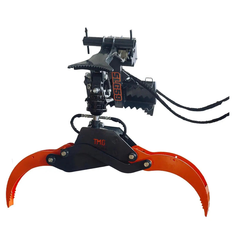 Mini Skid Steer Rotating Grapple, Toro Style Mount, 59" Grapple Opening, 1500 LB Lifting Capacity, 1.5-Ton Power Rotation, GMD-SLG59