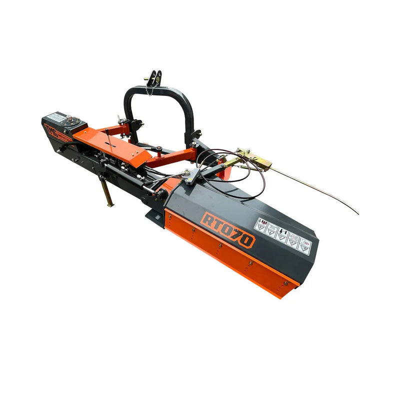 Obstacle Offset Rotary Side Tiller, 28" Working Width, 40-60 HP Tractors, Remote Control Directional Valve, 33 Durable Knives, GMD-RTO70