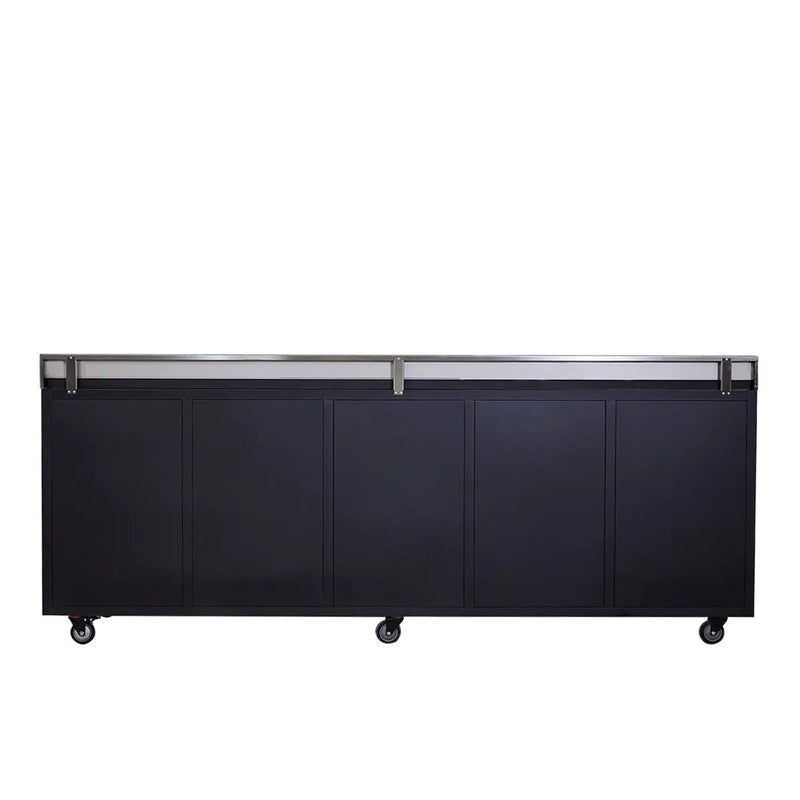 Pro Series 9-Ft 30-Drawer Workbench with Stainless Steel Top, Ball Bearing Double Slides & Casters, GMD-WB930