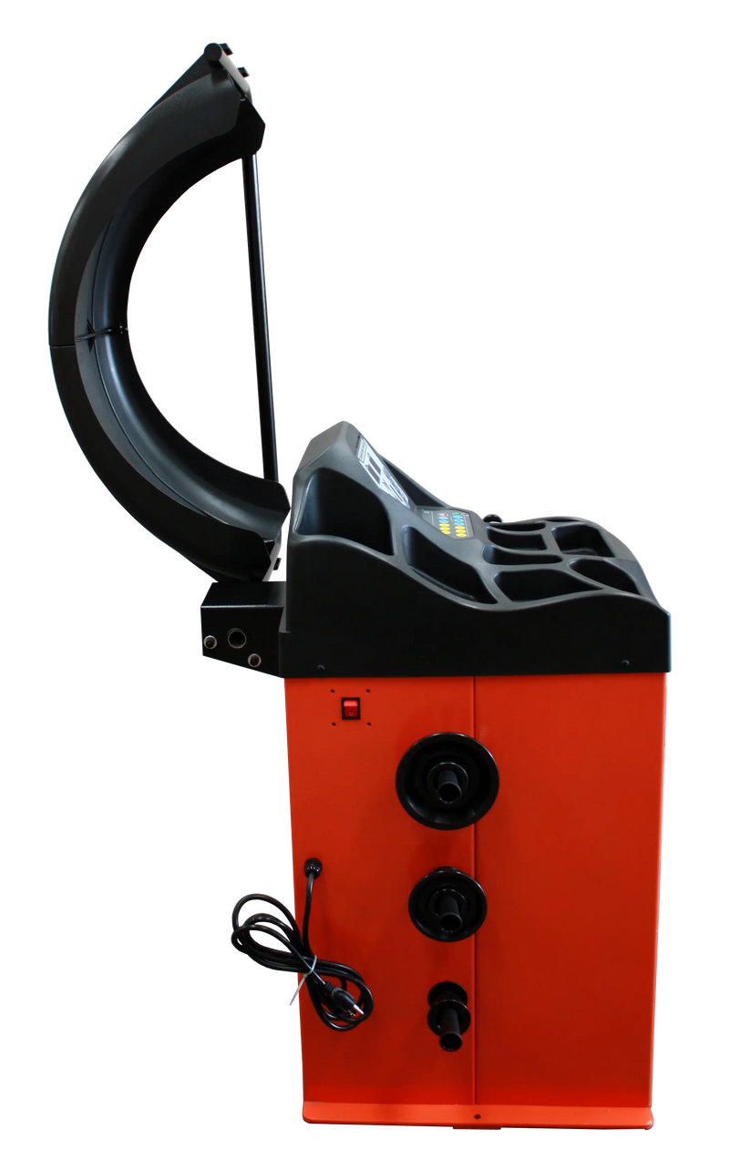 Self-Calibrating Wheel Balancer with Protection Hood, 10"-24" Rim Diameter, Computerized, +/- 1 g of Accuracy, ALU Balancing Modes, GMD-WB24H