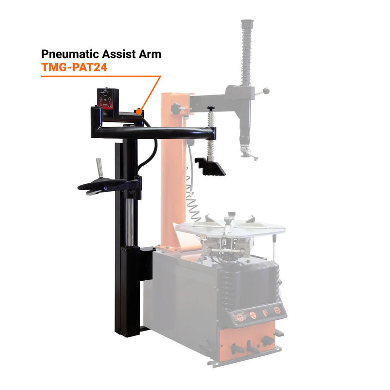Semi Automatic Tire Changer with Pneumatic Assist Arm, 12" - 24" Rim Clamping, CETL Certified GMD-TC24A