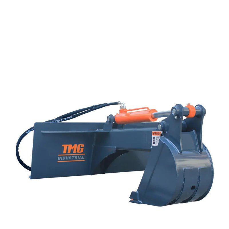 Skid Steer Backhoe Attachment, 12" Bucket Included, 30-60 HP Carriers, 59" Digging Depth, GMD-SBH45