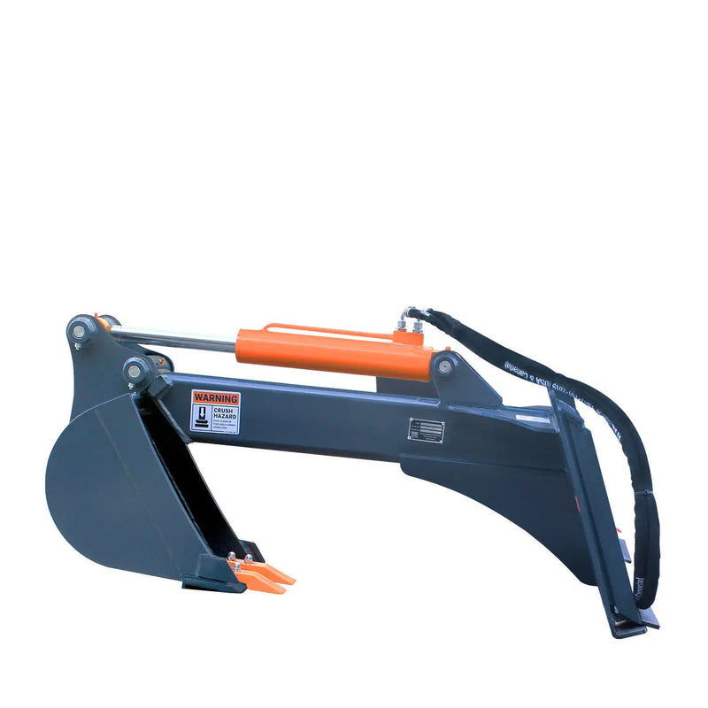 Skid Steer Backhoe Attachment, 12" Bucket Included, 30-60 HP Carriers, 59" Digging Depth, GMD-SBH45