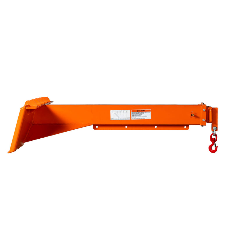 Skid Steer Telescopic Jib Crane, 5000 lb Capacity, Adjustable 72”-120” Boom with 3-Ton Hook, GMD-SJC55