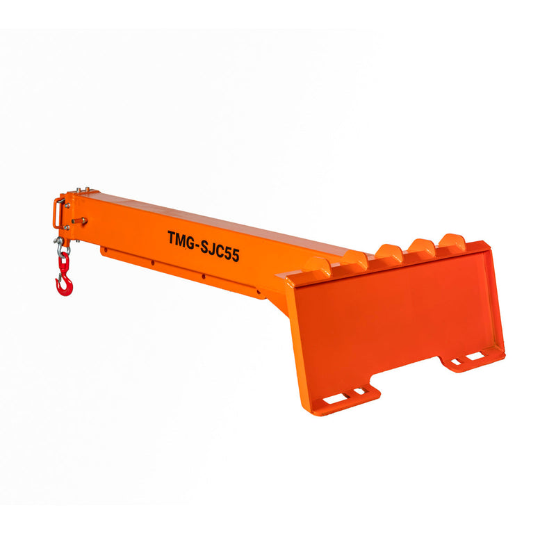 Skid Steer Telescopic Jib Crane, 5000 lb Capacity, Adjustable 72”-120” Boom with 3-Ton Hook, GMD-SJC55