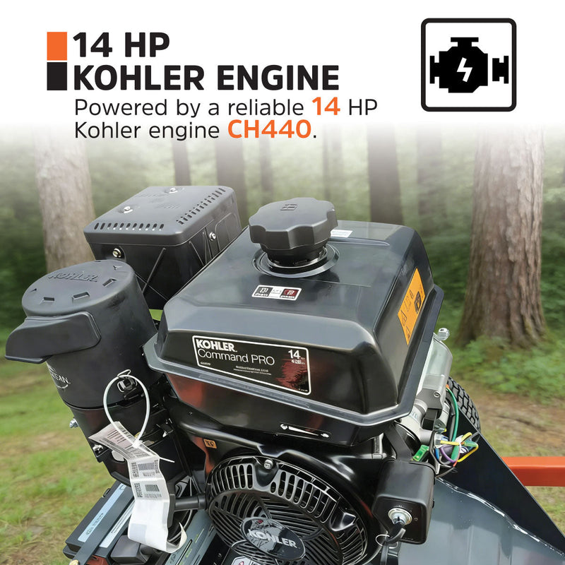 48" ATV Flail Mower Slasher with 14 HP Kohler Engine and Tow-Behind Side Shift, GMD-AFM48K