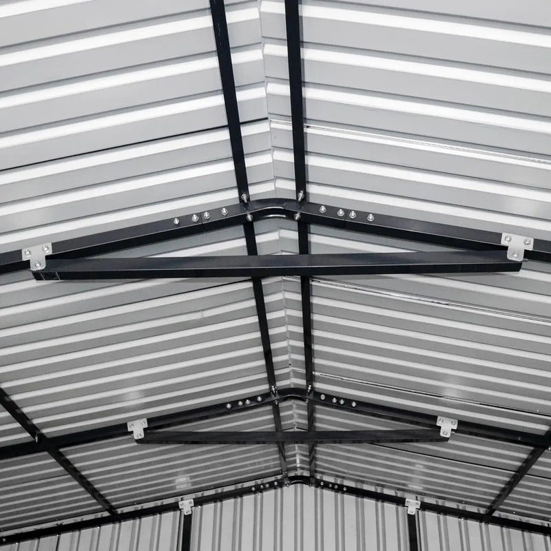16' x 24' Metal Garage Shed with Double Front Doors, 10' Peak Height, Side Entry Door, 384 Sq-Ft Floor Space, GMD-MS1624
