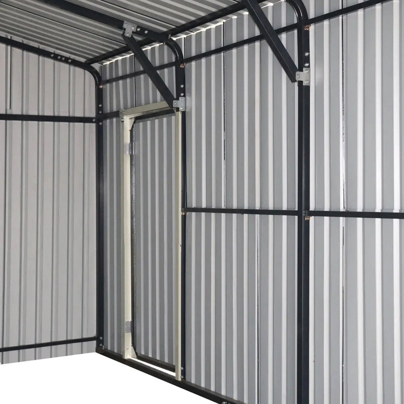 16' x 24' Metal Garage Shed with Double Front Doors, 10' Peak Height, Side Entry Door, 384 Sq-Ft Floor Space, GMD-MS1624