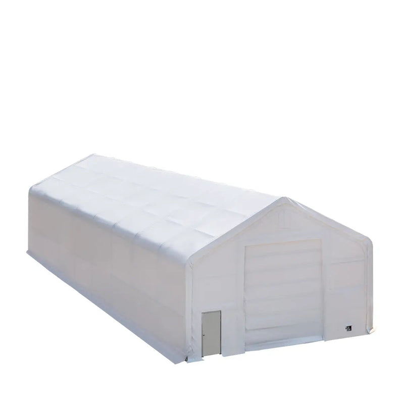 30' x 80' Dual Truss Storage Shelter with Heavy Duty 17 oz PVC Cover & Drive Through Doors, GMD-DT3082