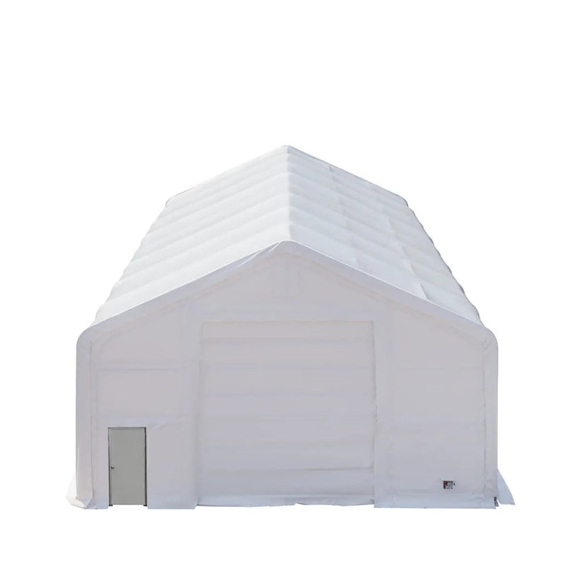 30' x 80' Dual Truss Storage Shelter with Heavy Duty 17 oz PVC Cover & Drive Through Doors, GMD-DT3082