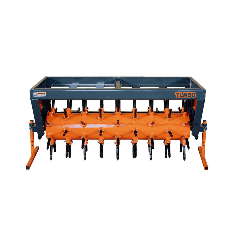 3 Point Hitch Drum Plug Aerator, 50" Working Width, Cat 1 & Cat 2 Tractors, 5" Plug Length, GMD-TLA50