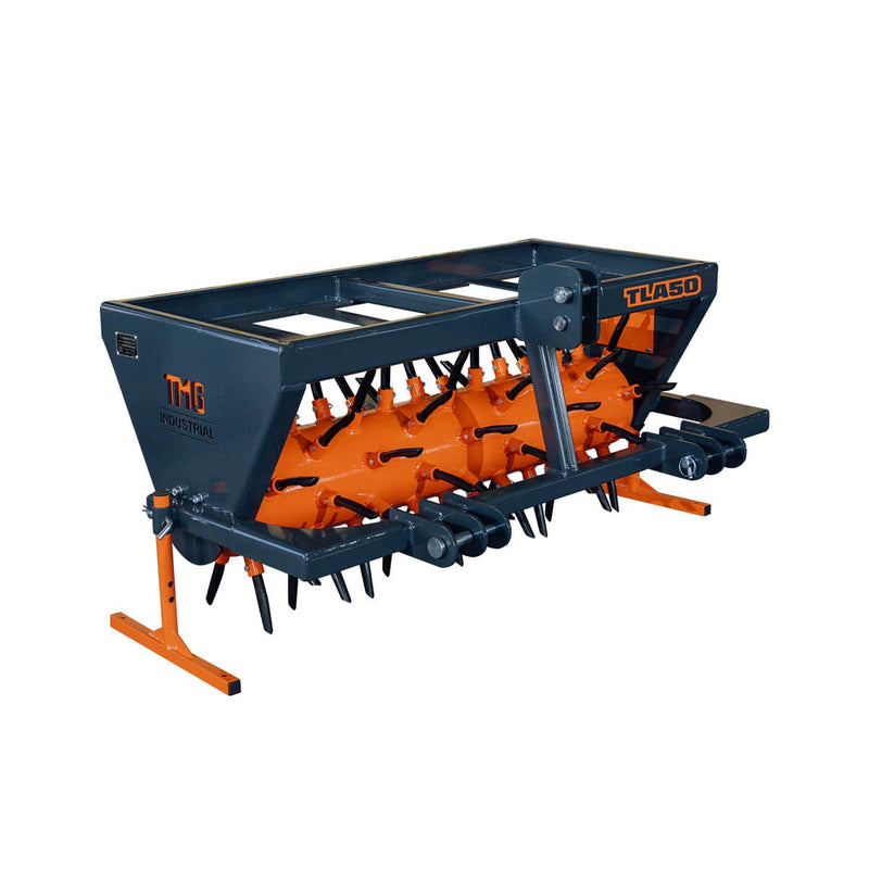 3 Point Hitch Drum Plug Aerator, 50" Working Width, Cat 1 & Cat 2 Tractors, 5" Plug Length, GMD-TLA50