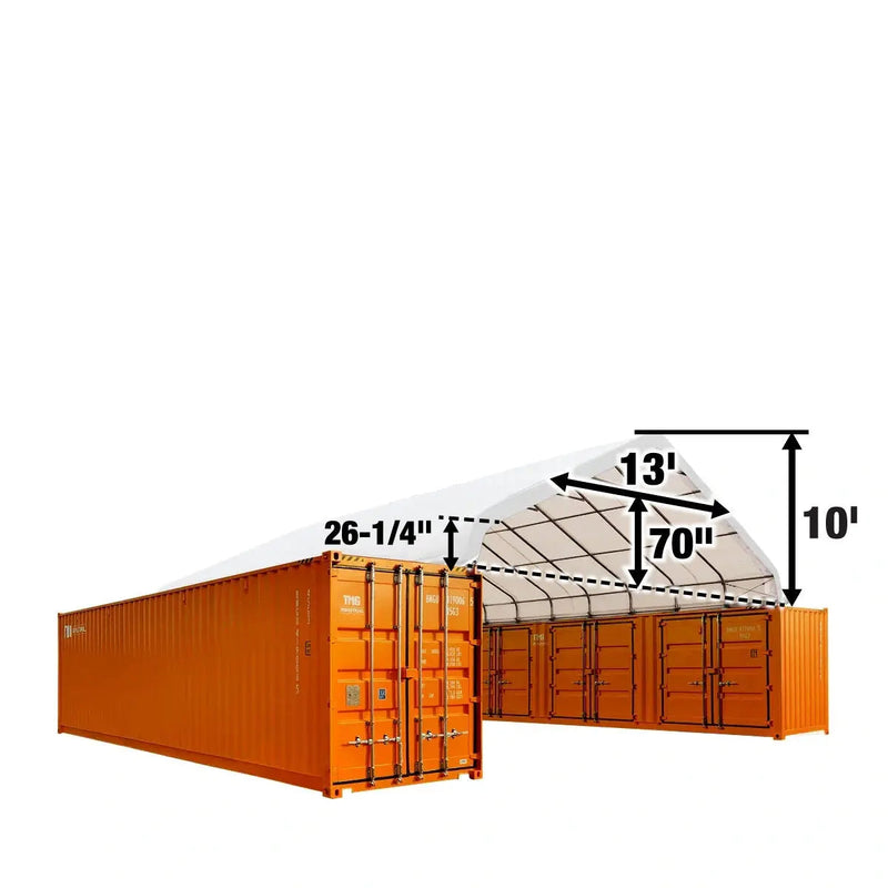 30' x 40' PVC Fabric Container Peak Roof Shelter Pro Series, Fire Retardant, UV Protected, GMD-ST3042CV (Previously ST3041CV)