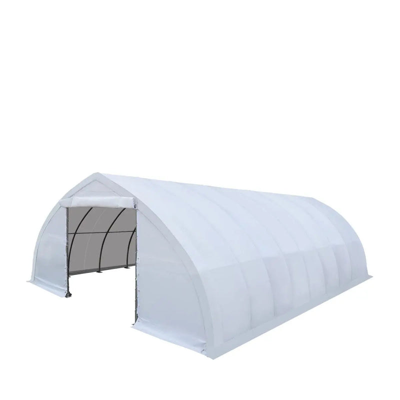 30' x 40' Peak Ceiling Storage Shelter with Heavy Duty 17 oz PVC Cover & Drive Through Doors, GMD-ST3040V
