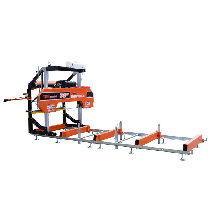 40" Portable Sawmill, 13' Track Length, 24 HP V-Twin Engine, 4-Post Carriage, 10 L Water Tank, EPA Certified Fuel Tank, GMD-PSM38
