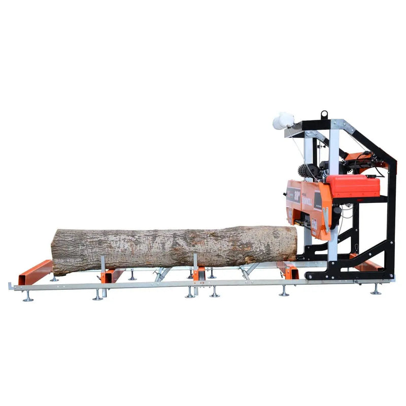 40" Portable Sawmill, 13' Track Length, 24 HP V-Twin Engine, 4-Post Carriage, 10 L Water Tank, EPA Certified Fuel Tank, GMD-PSM38