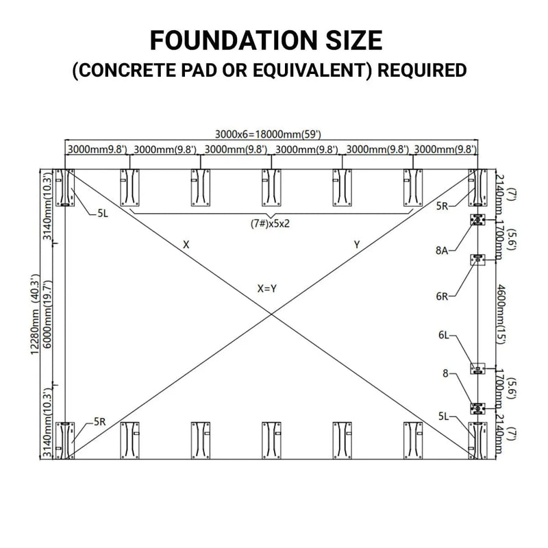 40' x 60' Dual Truss Storage Shelter with Heavy Duty 21 oz PVC Cover & Drive Through Doors, GMD-DT4062 (Previously GMD-DT4061)