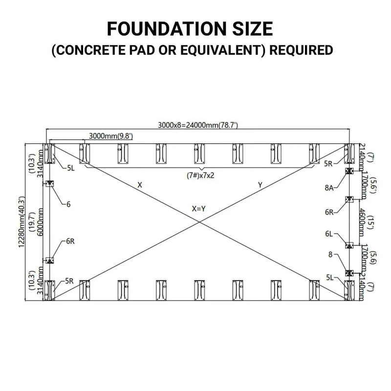 40' x 80' Dual Truss Storage Shelter with Heavy Duty 21 oz PVC Cover & Drive Through Doors, GMD-DT4082 (Previously DT4081)