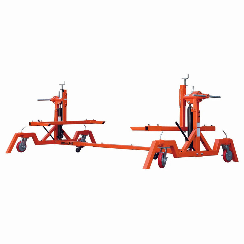 4000 LB Car Automotive Rotisserie, Dual Hydraulic Cylinders, 8" Locking Casters, 22' Working Length, GMD-ALR40