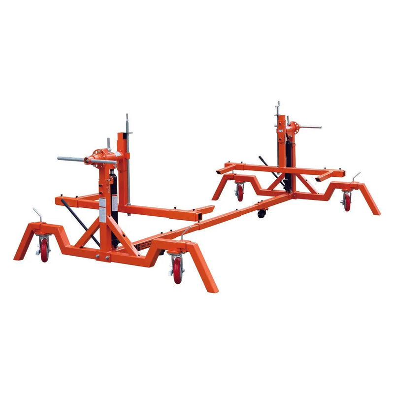 4000 LB Car Automotive Rotisserie, Dual Hydraulic Cylinders, 8" Locking Casters, 22' Working Length, GMD-ALR40