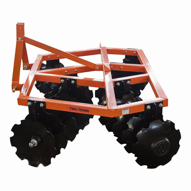 72" Notched Disc Harrow, 3-Point Hitch, Cat 1 Hook-up, 25-45 HP Tractors, GMD-TDH06