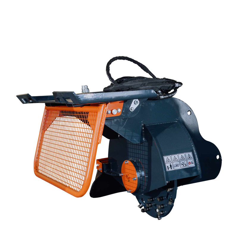 Skid Steer Stump Grinder, 24" Rotor Size, 7" Cutting Below Ground, Steel Carbide Teeth, GMD-SSG25