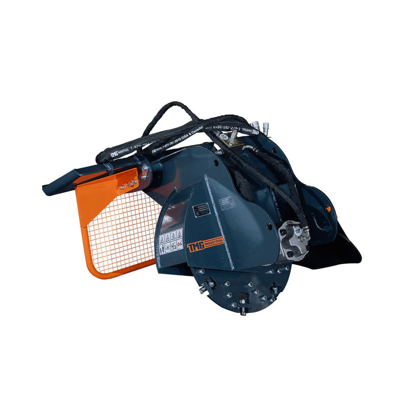 Skid Steer Stump Grinder, 24" Rotor Size, 7" Cutting Below Ground, Steel Carbide Teeth, GMD-SSG25