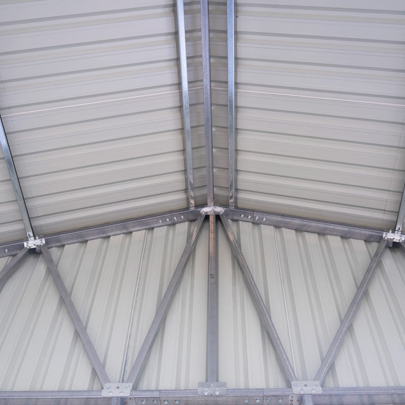 30' x 30' Metal Garage Shed – Steel Building with 11' Clearance High Front Doors, Side Entry Door, 16 GA Steel Structure GMD-MS3030
