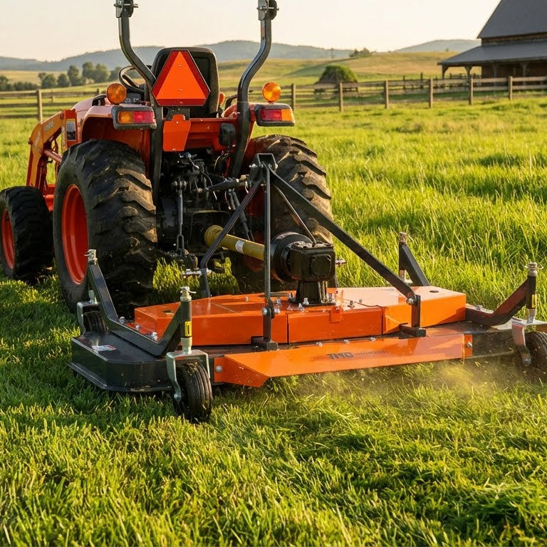 72" Tow-Behind 3-Point Hitch Finish Mower, 30-50 HP Compact Tractor, PTO Drive Shaft Included, GMD-TFN72