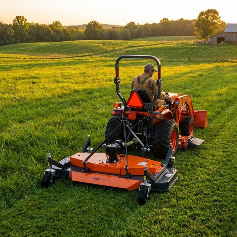 72" Tow-Behind 3-Point Hitch Finish Mower, 30-50 HP Compact Tractor, PTO Drive Shaft Included, GMD-TFN72