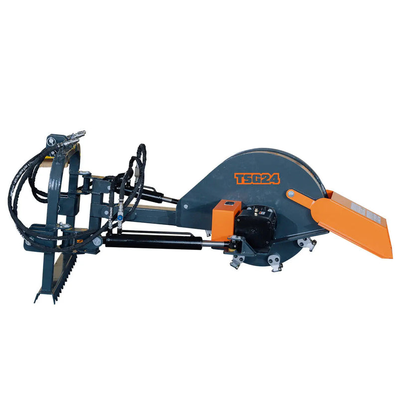 3-Point PTO Stump Grinder, 20-60 HP, Cat 1 & 2 Hookups, 12" Below & 18" Above Ground, 40° Cutting Arc, GMD-TSG24