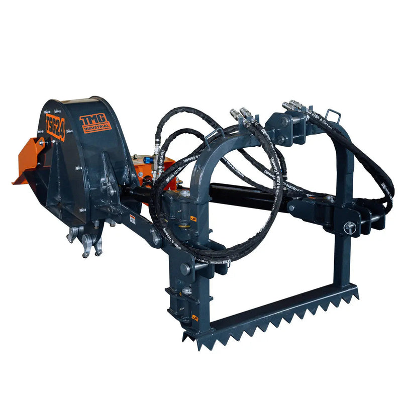 3-Point PTO Stump Grinder, 20-60 HP, Cat 1 & 2 Hookups, 12" Below & 18" Above Ground, 40° Cutting Arc, GMD-TSG24