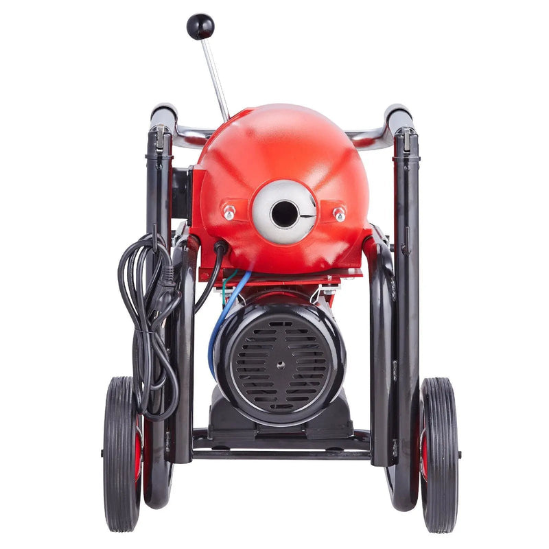 120FT x 6/5" Drain Cleaner Machine, 1100W Motor, Sectional Snake Auger, Manual Feed Design, DOBA-DAC120