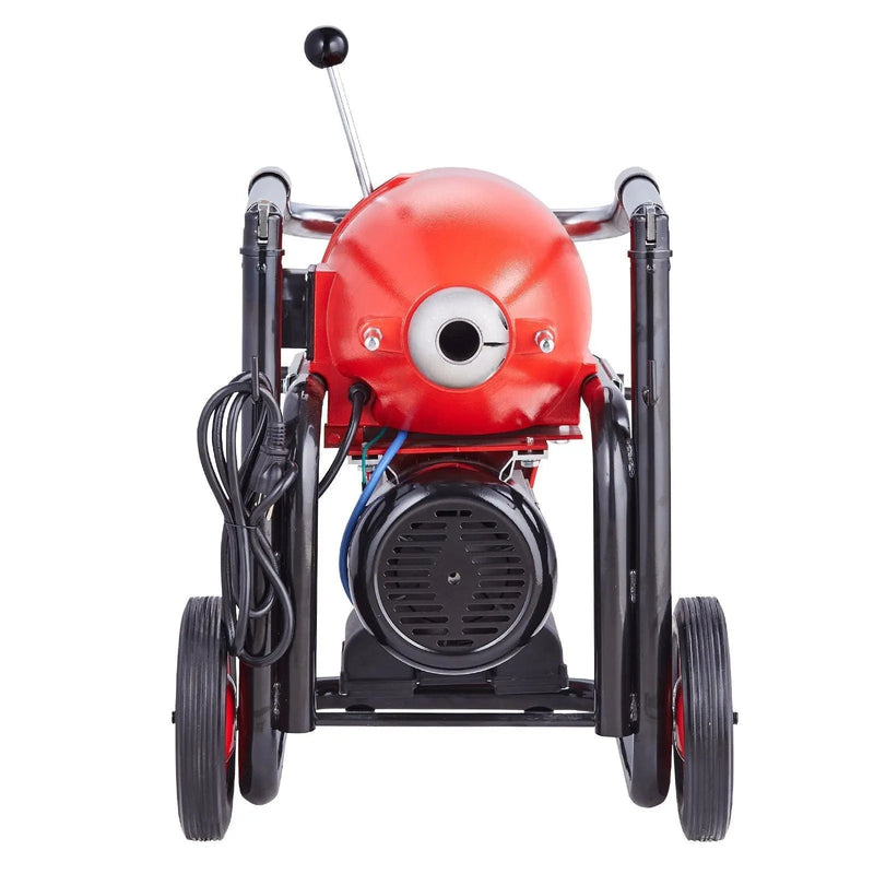 120FT x 6/5" Drain Cleaner Machine, 1100W Motor, Sectional Snake Auger, Manual Feed Design, DOBA-DAC120