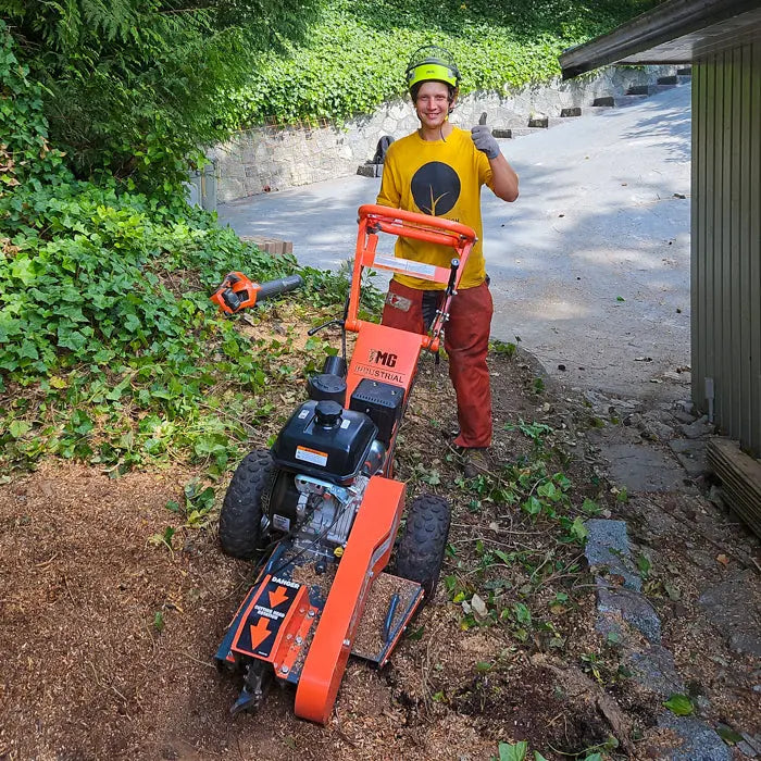 Walk-Behind Kohler Powered Stump Grinder, 9 Carbide Teeth, 24" Cutting Capacity, 14 HP Gasoline Engine, GMD-GSG9