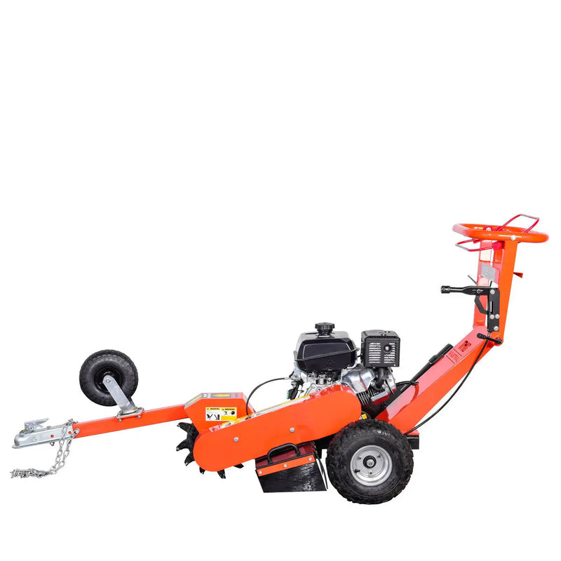 Walk Behind Kohler Powered Stump Grinder, ATV/UTV Tow Bar, 12 Carbide Teeth, 24" Cutting Capacity, 14 HP Gasoline Engine, GMD-GSG12