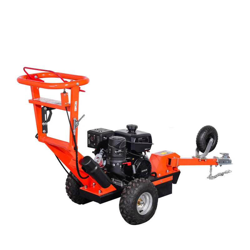 Walk Behind Kohler Powered Stump Grinder, ATV/UTV Tow Bar, 12 Carbide Teeth, 24" Cutting Capacity, 14 HP Gasoline Engine, GMD-GSG12