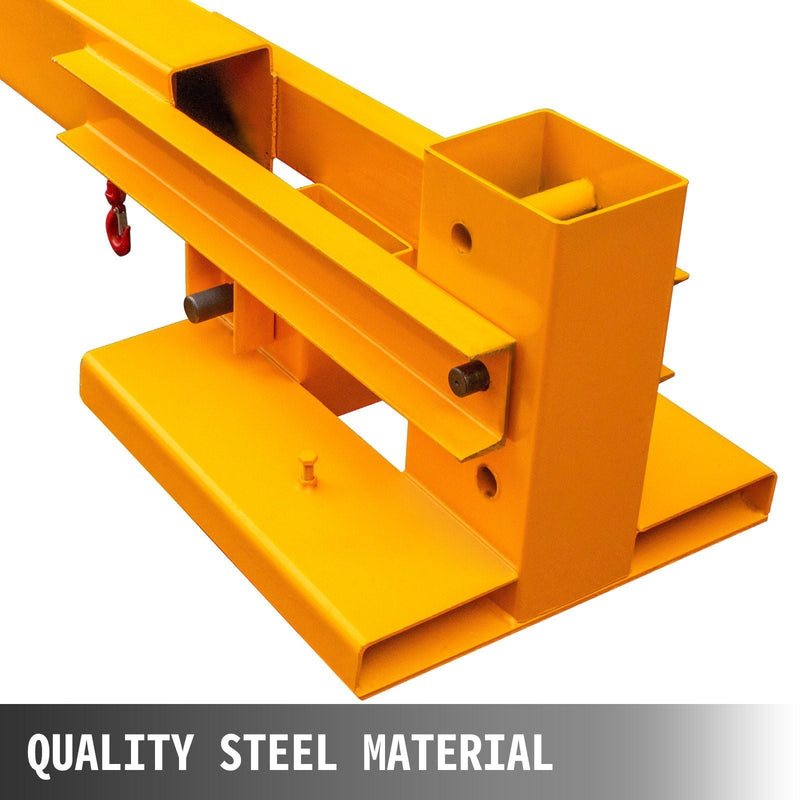 6000 lbs (3T) Forklift Mobile Crane, Truss Jib Boom with 2 Hooks, Heavy-Duty Forklift Lifting & Towing Attachment, DOBA-FC6000