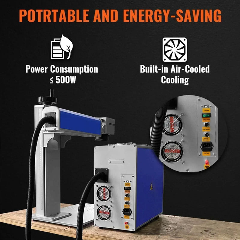 50W Fiber Laser Marking Machine Metal Engraver with Foot Switch, DOBA-FL50