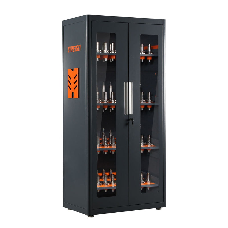 120 Piece Tool Holder Storage Cabinet, Designed for CNC worker, Lockable door, DOBA-THC120