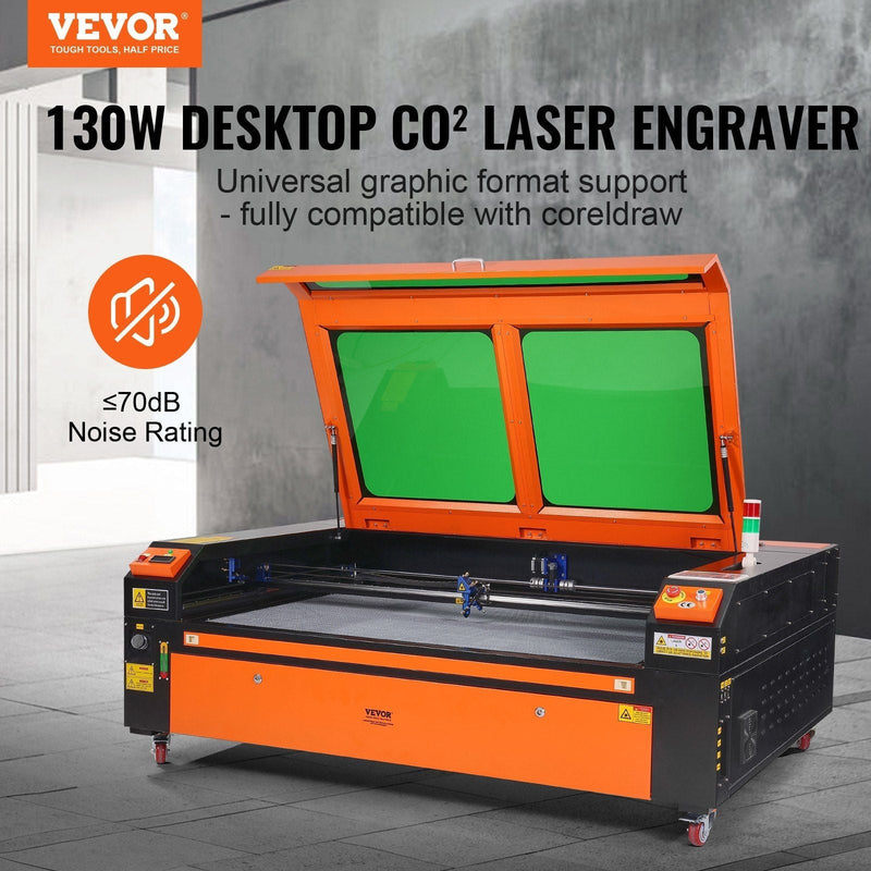 130W CO2 Laser Engraver 35" x 55" with Ruida DSP & Air Assist, VEVOR, DOBA-LE130