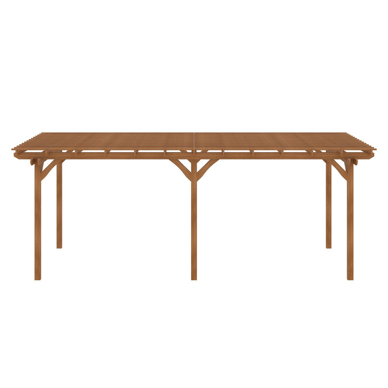 20' x 12' Wooden Pergola Gazebo with Grape Trellis Design for Garden & Patio, DOBA-WPG2012