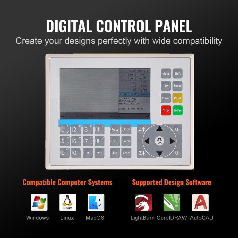 80W CO2 Laser Engraver 20" x 28" with Air Assist & Digital Controller, VEVOR, DOBA-LC80
