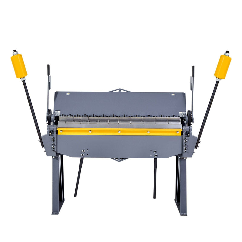 VEVOR Box and Pan Brake, 48 in Sheet Metal Bending Brake, 12-Gauge Mild Steel Capacity, 0-135 Degree Adjustable, Metal Bender Machine with 8 Fingers, Heavy-Duty Aluminum Folder for Precise Bending